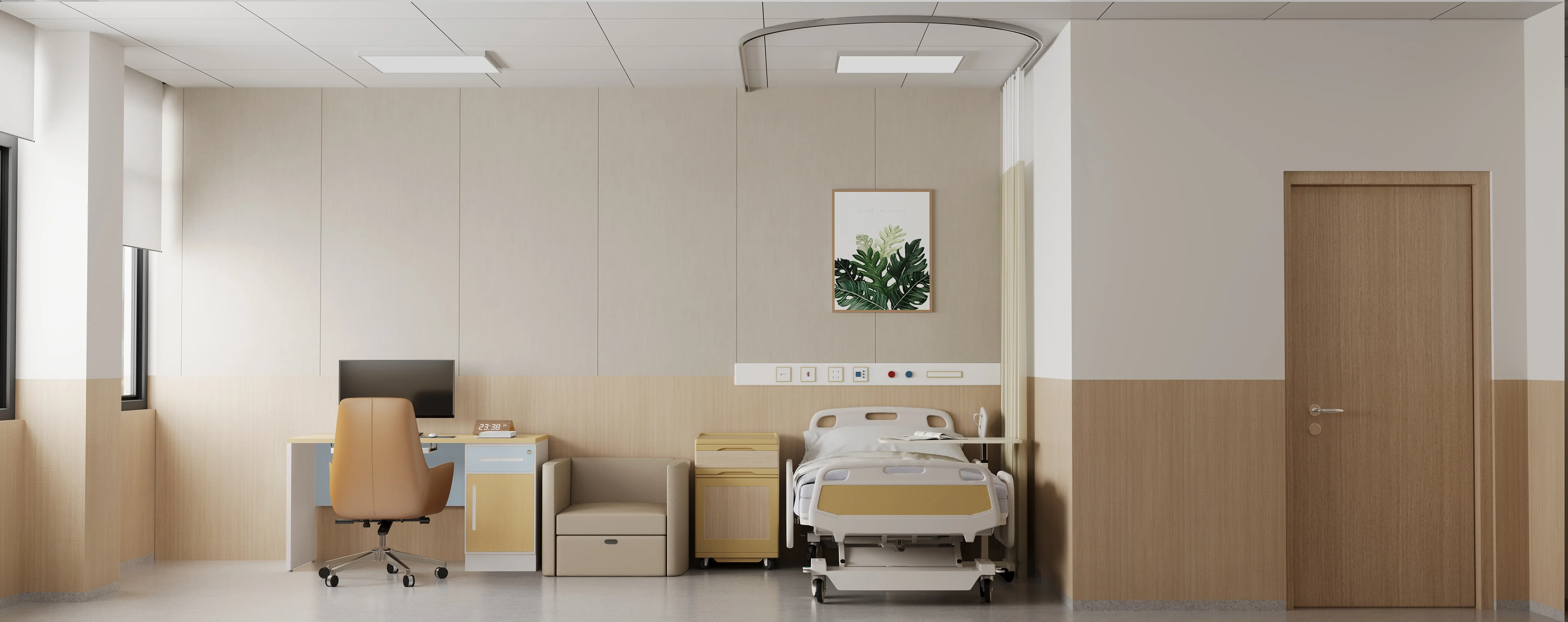 Modern hospital ward interior